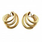 Tiffany & Co. 18K Gold Triple Hoop Earrings