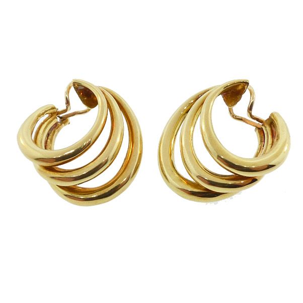 Tiffany &amp; Co. 18K Gold Triple Hoop Earrings