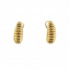 Tiffany & Co. 18K Gold Ribbed Shrimp Earrings