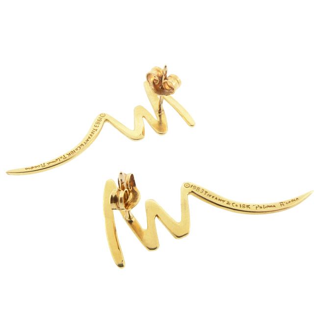 Tiffany &amp; Co. Paloma Picasso 18K Gold SCRIBBLE Earrings