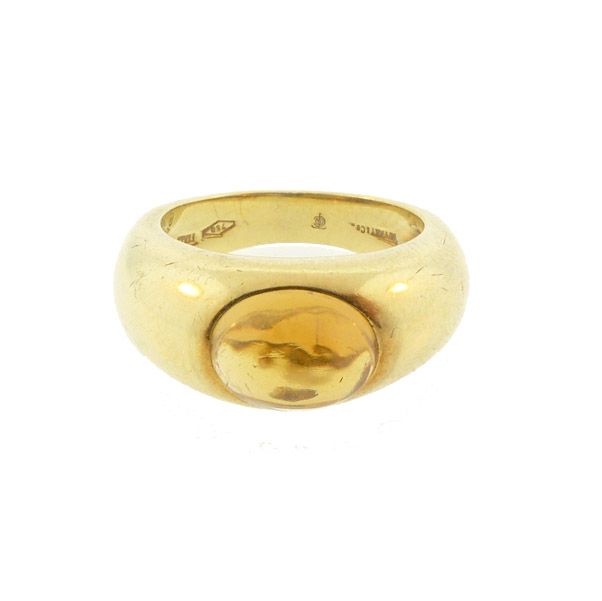 Vintage Tiffany & Co. 18K Gold & Cabochon Citrine Ring