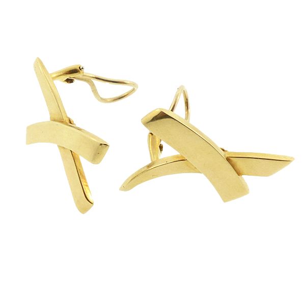 Tiffany &amp; Co. Paloma Picasso 18K Gold X Earrings