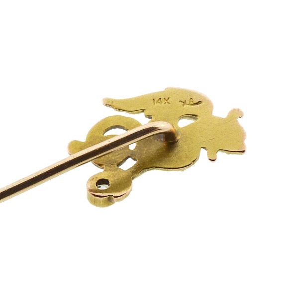 Riker 14K Gold Diamond &amp; Ruby Mythological Griffin Stick Pin