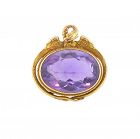 Victorian 14K Gold & Amethyst Dragon Watch Fob / Pendant