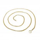 Victorian 14K Gold Double Belcher Chain Link Necklace