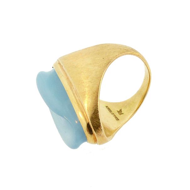 Burle Marx 18K Gold &amp; Forma Livre Aquamarine Ring