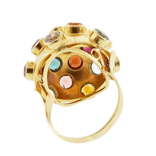 H Stern 18K Gold &amp; Multicolored Gemstone Sputnik Ring
