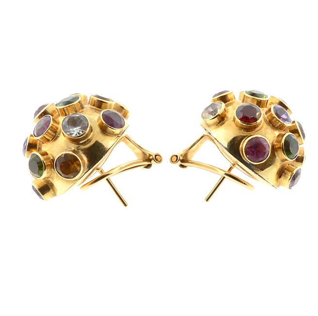 H Stern 18K Gold &amp; Multicolored Gemstone Sputnik Earrings