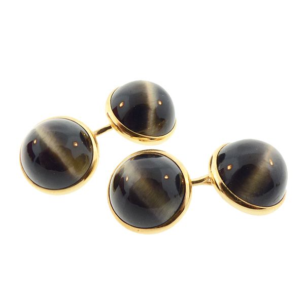 A. Sulka &amp; Co.14K Gold Cat’s Eye Chrysoberyl Dress Set by Larter