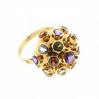H Stern Sputnik Ring 18K Gold & Multicolored Gemstone