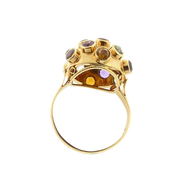 H Stern Sputnik Ring 18K Gold &amp; Multicolored Gemstone