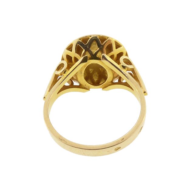 A Augis 18K Gold, Ruby &amp; Diamond PLUS QU’HIER Love Token Ring