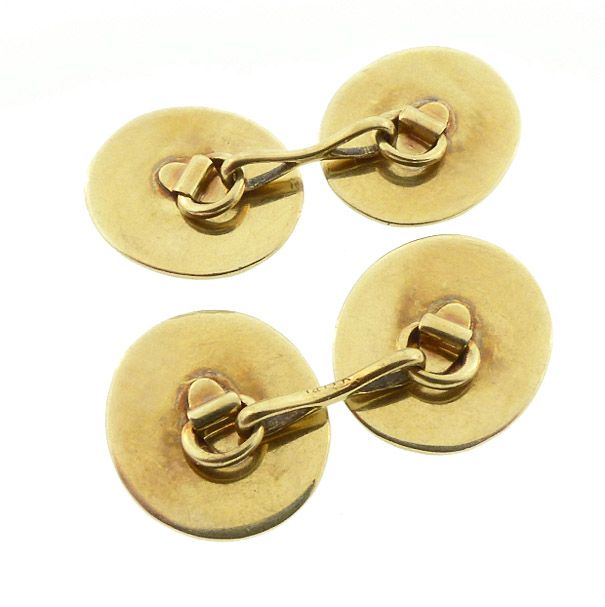 Bloodstone &amp; 14K Gold Double-Sided Victorian Cufflinks by Larter