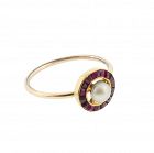 Pearl, Ruby & 18K Gold Target Conversion Ring