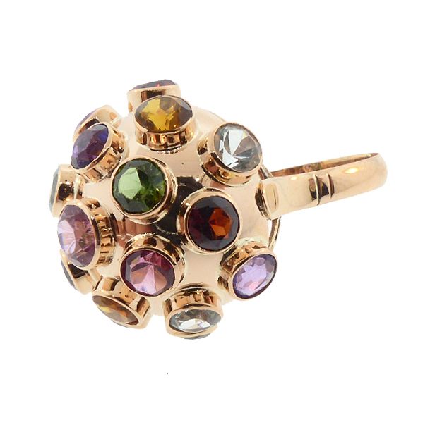H Stern 18K Gold &amp; Multicolored Gemstone Sputnik Ring