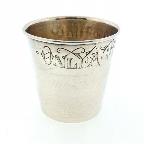 Vintage Sterling Silver Thimble Shot Glass Jigger