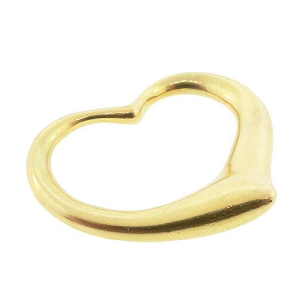 Tiffany Elsa Peretti 18K Gold XL OPEN HEART Pendant Necklace