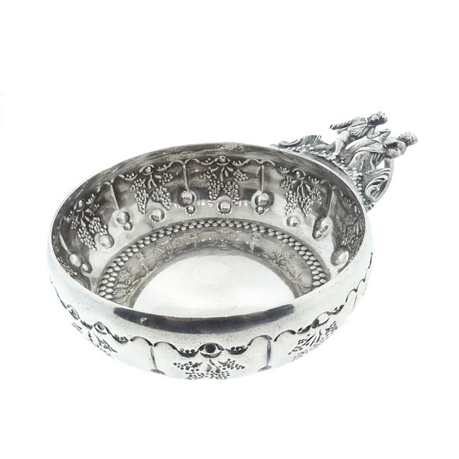 Parrod French Silver Rococo-Style Tastevin Wine Taster