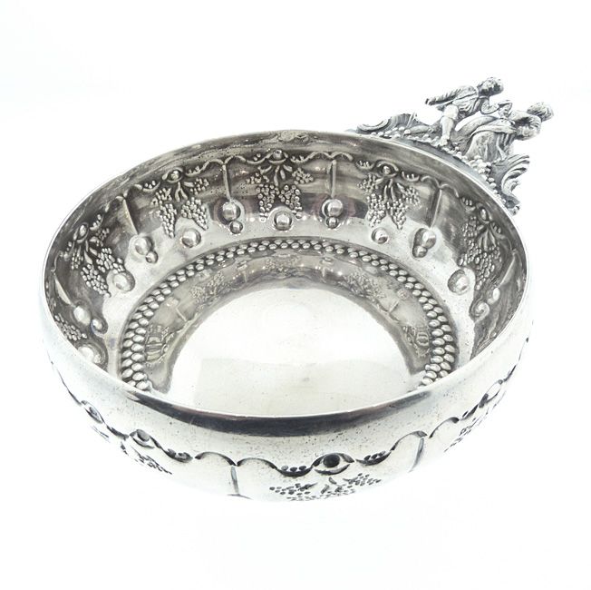 Parrod French Silver Rococo-Style Tastevin Wine Taster