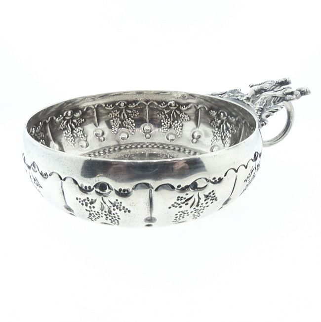 Parrod French Silver Rococo-Style Tastevin Wine Taster