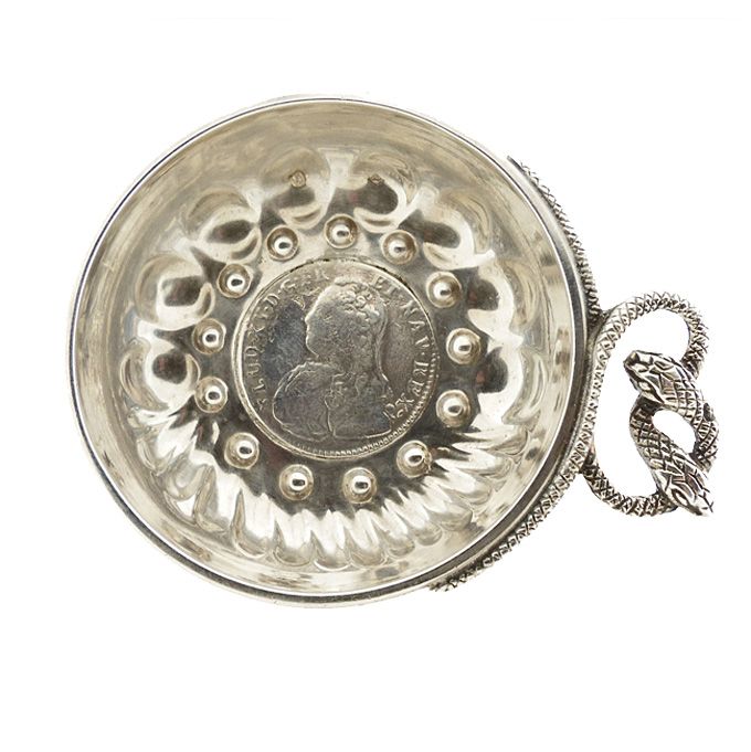 French Silver Louis XV Coin Wine Taster Tastevin