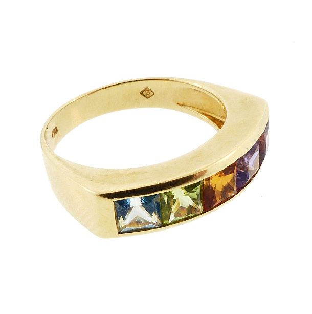 H Stern RAINBOW COLLECTION 18K Gold &amp; Multicolored Gemstone Ring