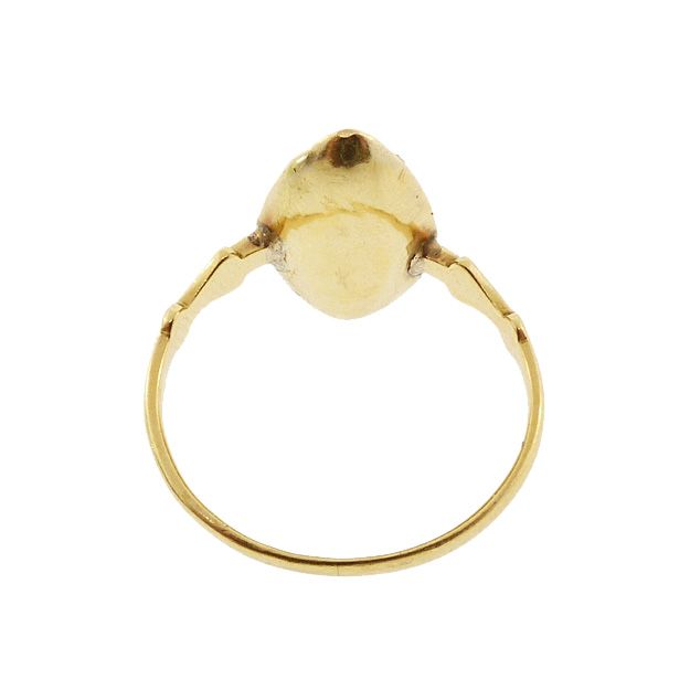 Georgian 18K Gold, Foiled Citrine Ruby Emerald &amp; Paste Harlequin Ring