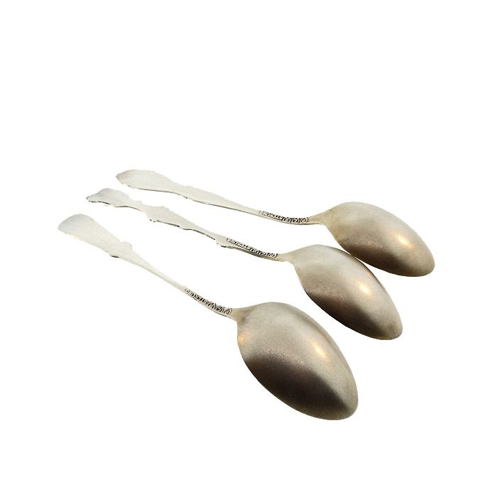 Paye &amp; Baker Art Nouveau Sterling Silver Floral Demitasse Spoons