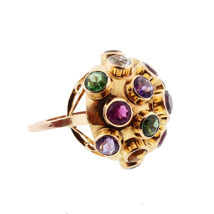 H Stern 18K Gold &amp; Multicolored Gemstone Sputnik Ring