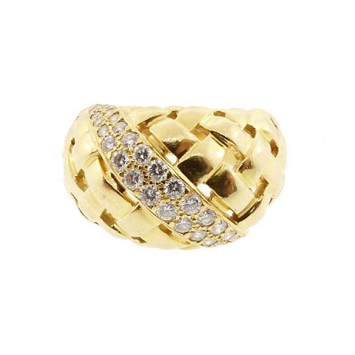 Tiffany VANNERIE 18K Gold & Diamond Ladies' Ring