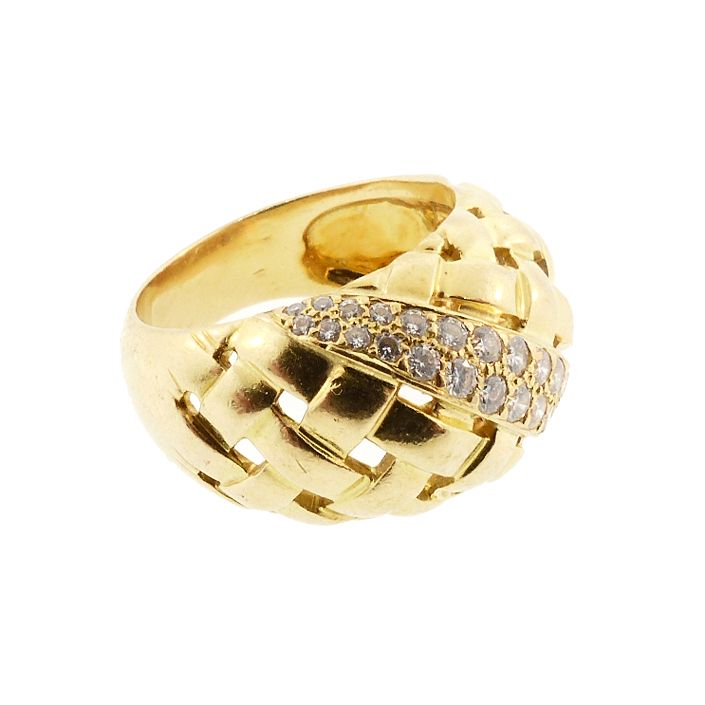 Tiffany VANNERIE 18K Gold &amp; Diamond Ladies' Ring