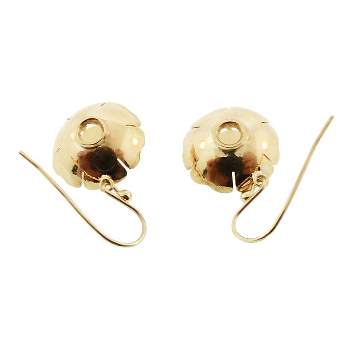 Retro 14K Gold &amp; Opal Dangle Earrings