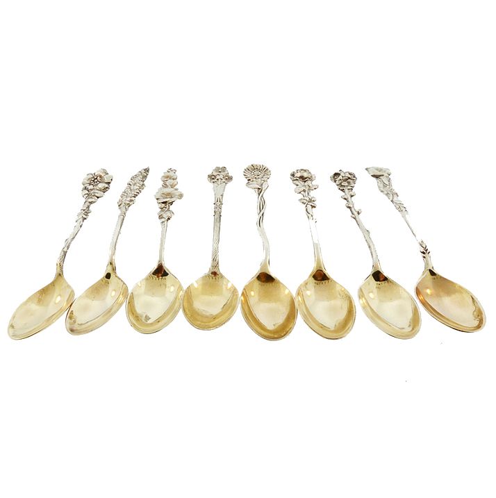 Reed &amp; Barton Sterling Silver HARLEQUIN Coffee Spoons Boxed Set