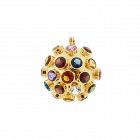 H Stern Sputnik 18K Gold & Multicolored Gemstone Pendant / Brooch