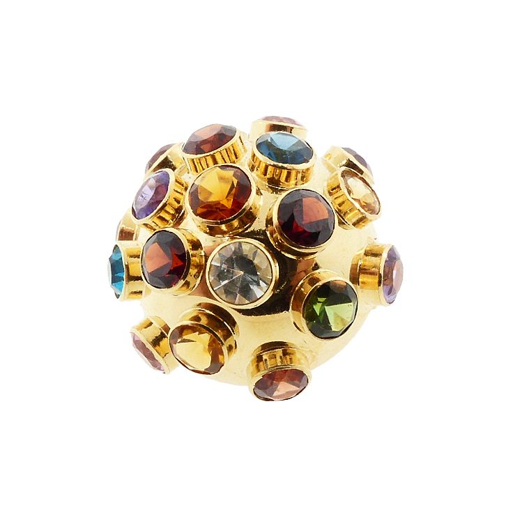 H Stern Sputnik 18K Gold &amp; Multicolored Gemstone Pendant / Brooch