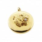 Victorian 18K Gold, Diamond & Emerald Lion Locket