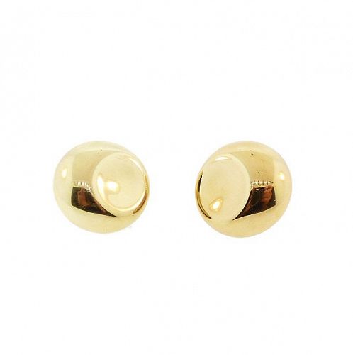 Elsa Peretti Tiffany & Co. 18K Gold ROUND Earrings