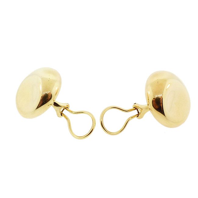 Elsa Peretti Tiffany &amp; Co. 18K Gold ROUND Earrings