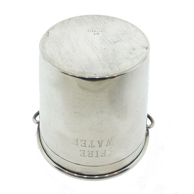Vintage Lunt Sterling Silver Fire Water Bucket Jigger