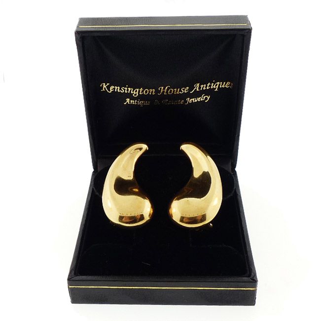 Tiffany & Co. Elsa Peretti 18K Gold COMMA Earrings