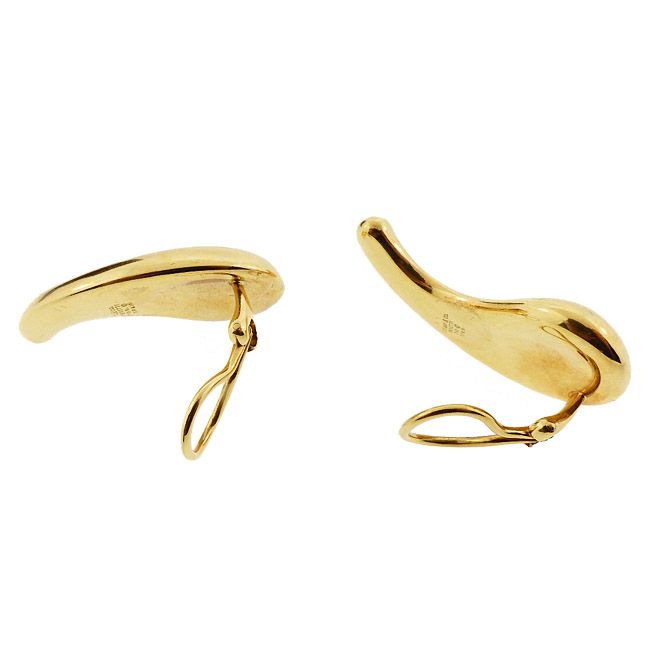 Tiffany &amp; Co. Elsa Peretti 18K Gold COMMA Earrings