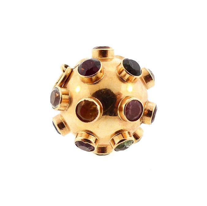 H Stern 18K Gold Multi-Gemstone Sputnik Charm Pendant