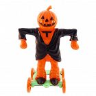 Halloween Rosbro Jack o'Lantern Scarecrow Candy Container on Wheels
