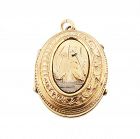 Victorian Aesthetic Pond Scene Multi-Colored Gold-Filled Locket