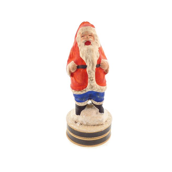 Vintage Japan Bisque Patriotic Santa Christmas Candy Container