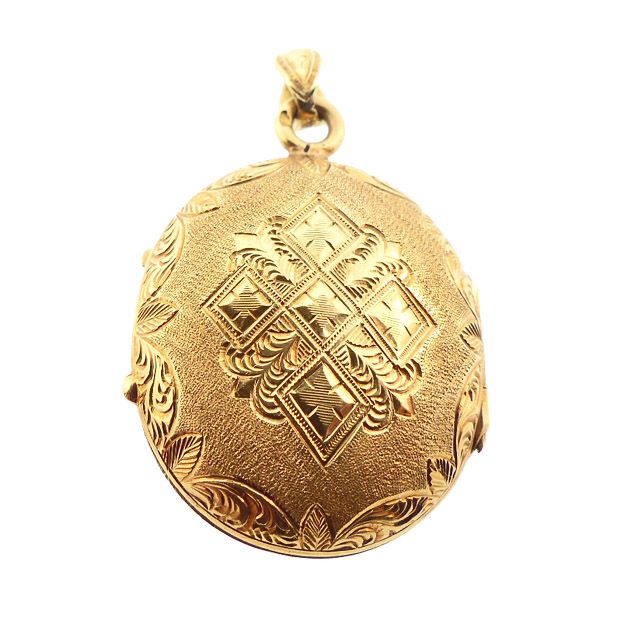 Napoleon III 18K Gold &amp; Persian Turquoise Locket