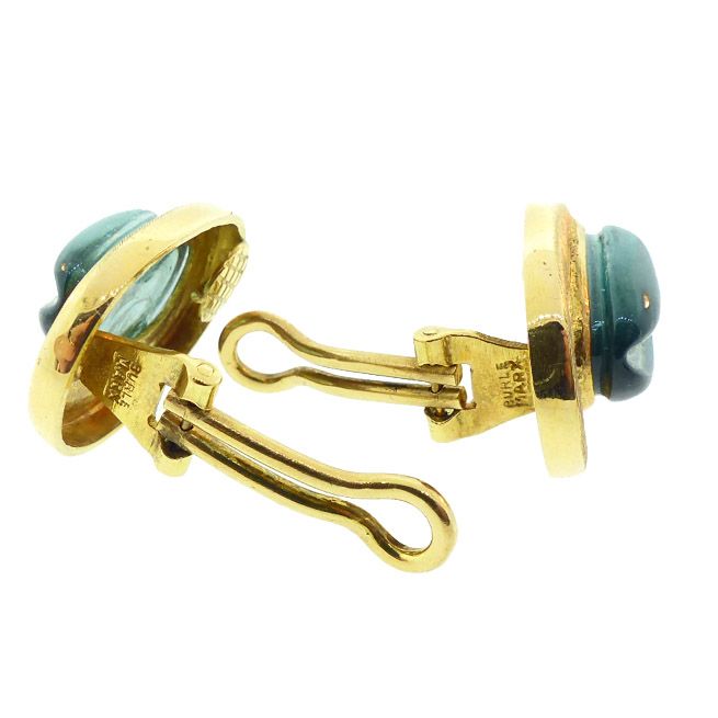 Haroldo Burle Marx 18K Gold &amp; Forma Livre Tourmaline Earrings