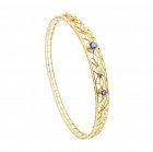 Alling & Co. 14K Gold, Sapphire & Baroque Pearl Bangle Bracelet