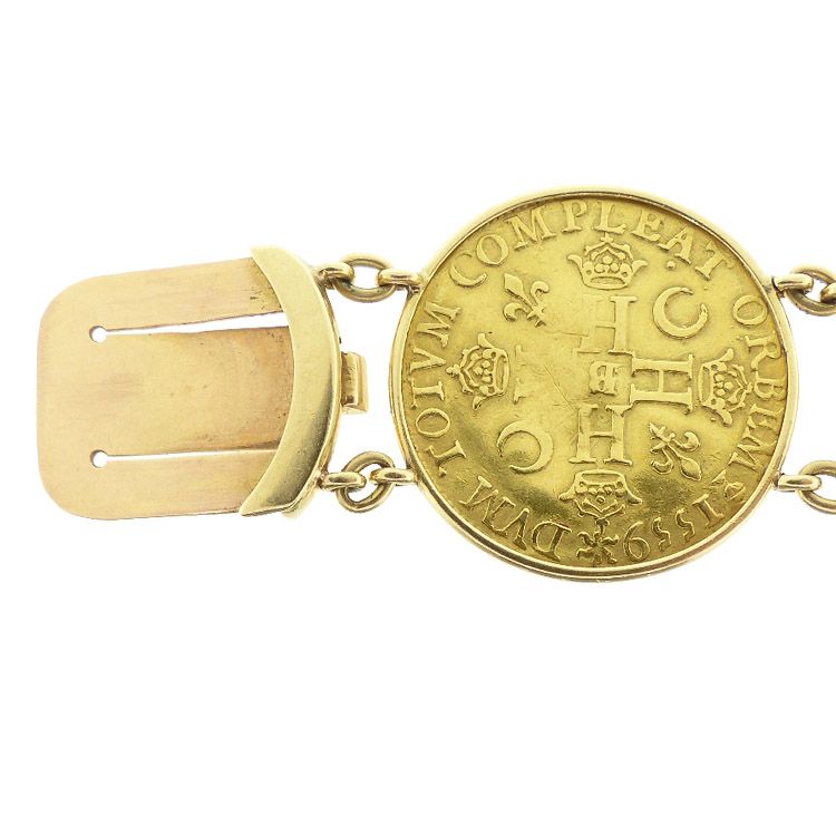 Medieval &amp; Renaissance French Gold Royal Coins Bracelet
