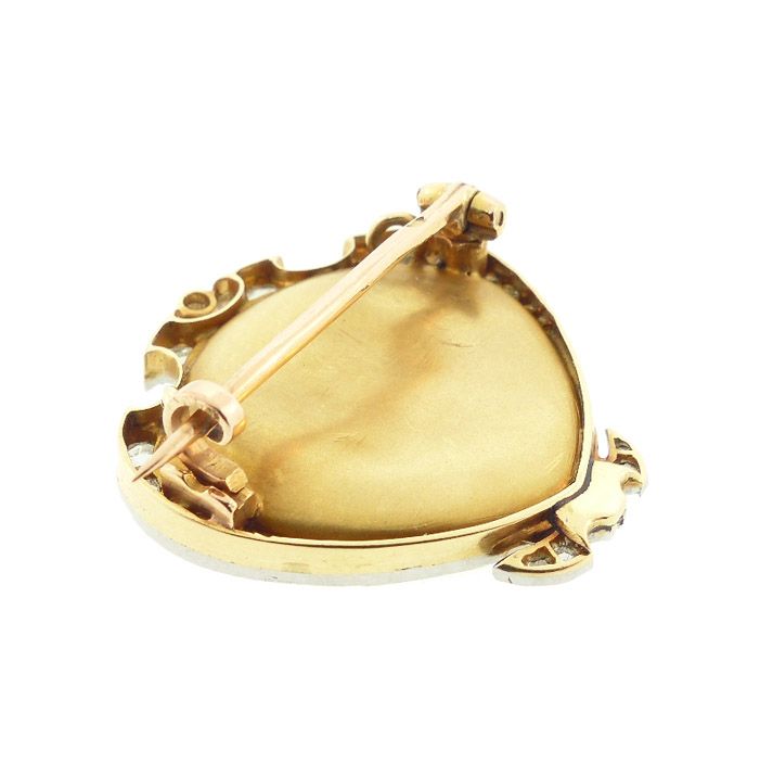 Art Nouveau 18K Gold Platinum Diamond Emile Vernier PRINTEMPS Pendant